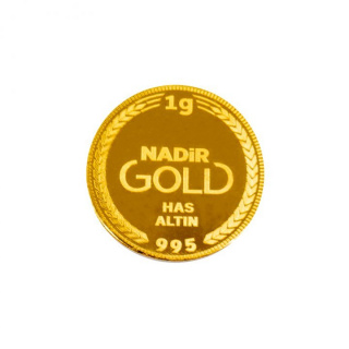 Lingou Moneda aur 1 gr, Turcia, Fine Gold 995 Model Inimioare_3