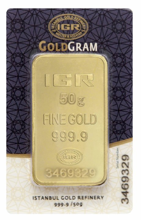 Lingou Aur Turcia fine gold 50 Gr 999 IGR