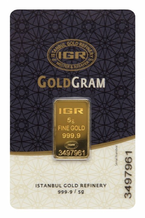 Lingou Aur Turcia fine gold 5 Gr 999 IGR