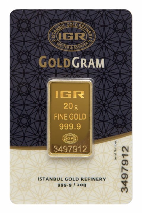 Lingou Aur Turcia fine gold 20 Gr 999 IGR