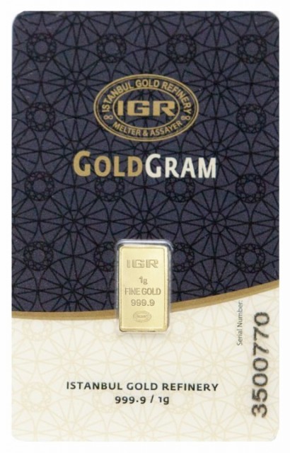 Lingou Aur Turcia fine gold 1 Gr 999 IGR