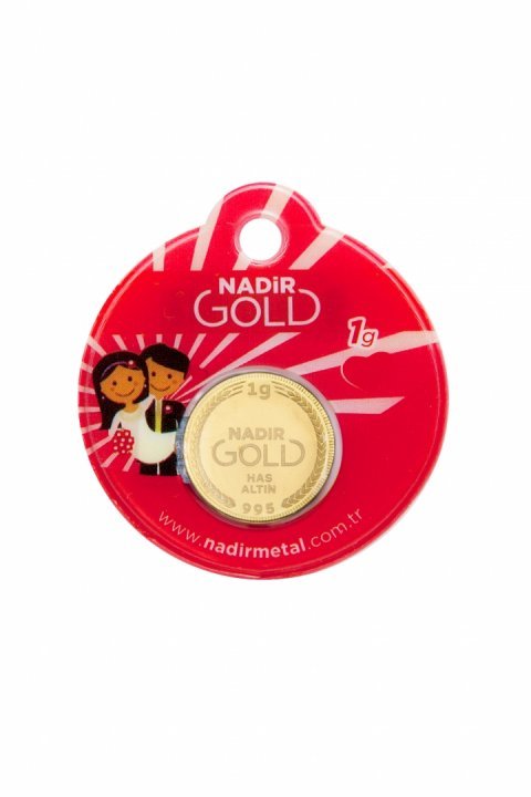 Lingou Moneda aur 1 gr, Turcia, Fine Gold 995 Culoare Rosie