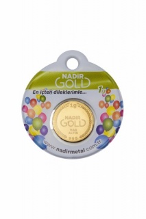 Lingou Moneda Aur 1 gr, Turcia, Fine Gold 995 Culoare Verde_0
