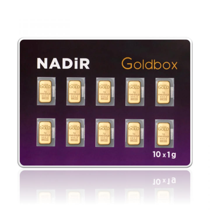 Nadir Gold Box 10x1g find gold ,puritate 999.9